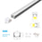 5/10/25/50 Pack 14.6MM*9.7MM LED Aluminum Profile for LED Rigid Strip Lighting with Ceiling or Wall Mounting - LEDStrips8