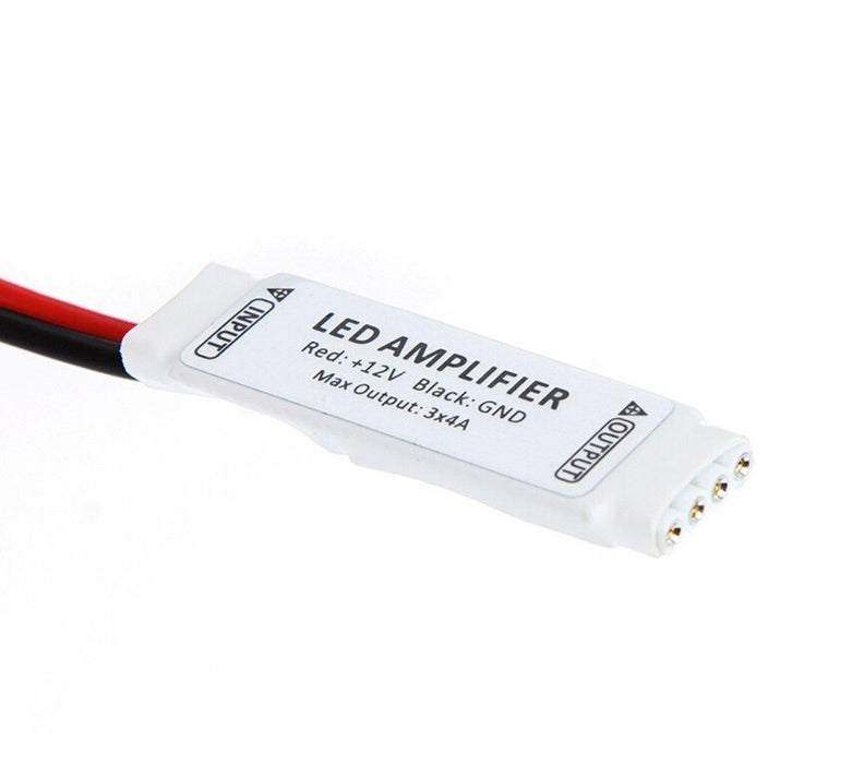 Mini RGB LED Amplifier Controller with for RGB multi-color 5050 3528 LED Flexible Strip Light DC12V 12A 144W RGB 4pin Signal amplifier - LEDStrips8