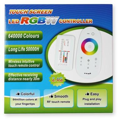 RGBW 2.4G RF Wireless Remote Controller with Color Ring Touchable Remote for 12V or 24V RGBW / RGBWW Color LED Flexible Strip Lights - LEDStrips8
