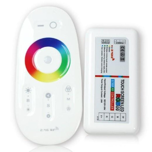 RGBW 2.4G RF Wireless Remote Controller with Color Ring Touchable Remote for 12V or 24V RGBW / RGBWW Color LED Flexible Strip Lights - LEDStrips8