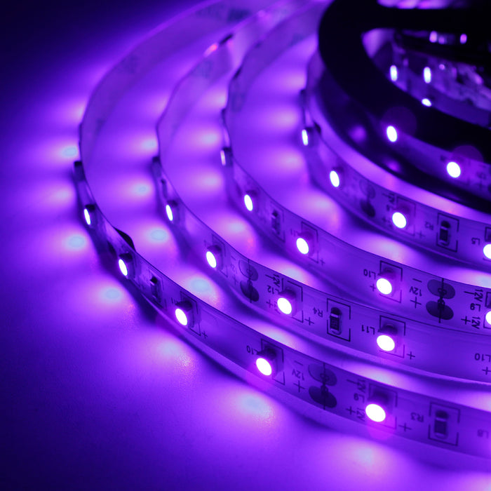 Super Bright 60W LED UV Black Light Strip, Waterproof Blacklights 5M/16.4ft  3528SMD 300LED Ultraviolet Light for Party Night Fishing with 12V 5A Power  Supply : : Musical Instruments, Stage & Studio