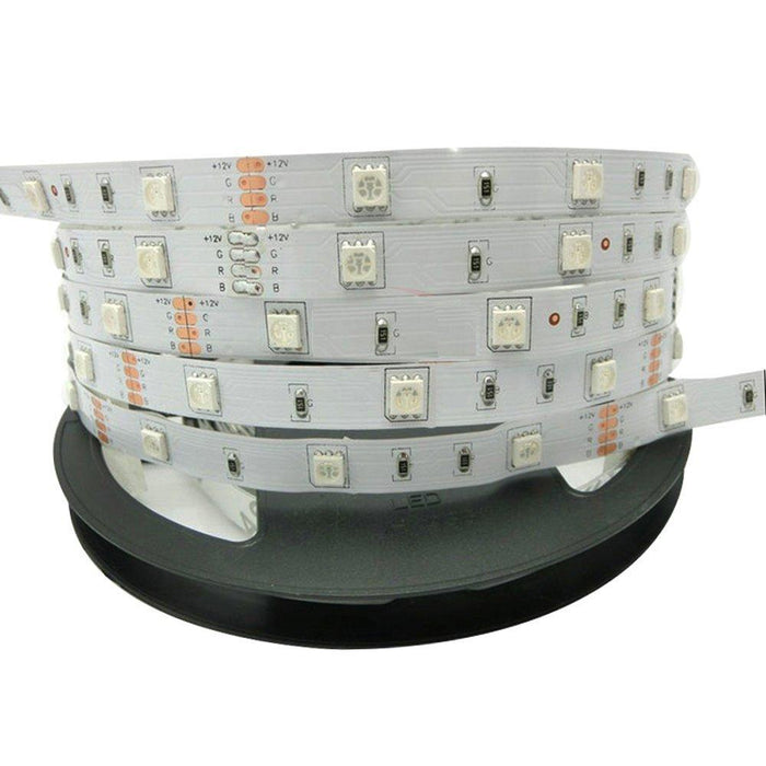 SMD5050-150 RGB Color Change Tri-Chip Flexible LED Strips 30 LEDs Per Meter 10mm Width - LEDStrips8