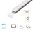 5/10/25/50 Pack 8MM*8MM LED Aluminum Profile with Flat Milky White Cover Surface Mounting for LED Rigid Strip Lighting System - LEDStrips8
