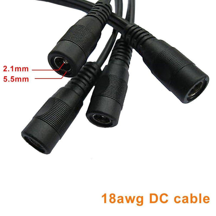 DC5.5x2.1mm Female to Female Power Cable Extension 18AWG Plug Cable Jumper Connector for LED Strip, IP Camera, Power Supply, AC DC Adapter - LEDStrips8