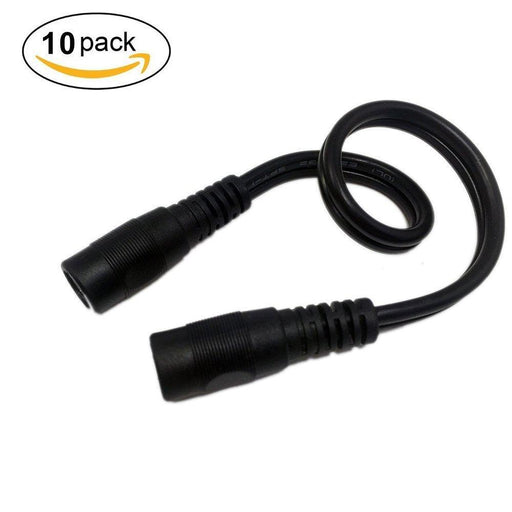 DC5.5x2.1mm Female to Female Power Cable Extension 18AWG Plug Cable Jumper Connector for LED Strip, IP Camera, Power Supply, AC DC Adapter - LEDStrips8