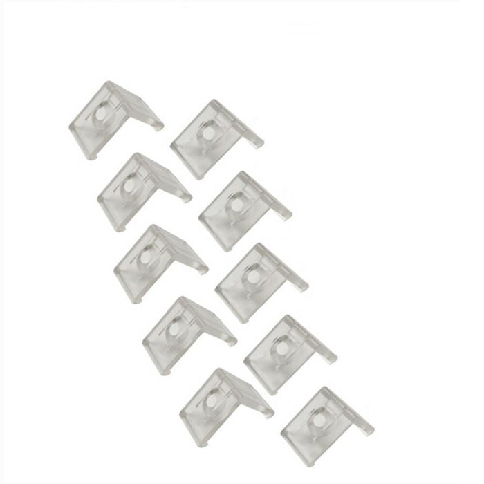 10pcs Clear Plastic U or V Mounting Clips for U-Shape and V-Shape LED Strip Aluminum Channel (Fit Model U01, U02, U03, U04, U05, U06, V01, V02,V03) - LEDStrips8