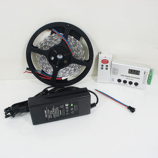12VDC TM1914 IC Controlled Dream Color 5050 RGB Pixel LED Strip Kit 5 meters with 60LEDs /Mtr - LEDStrips8