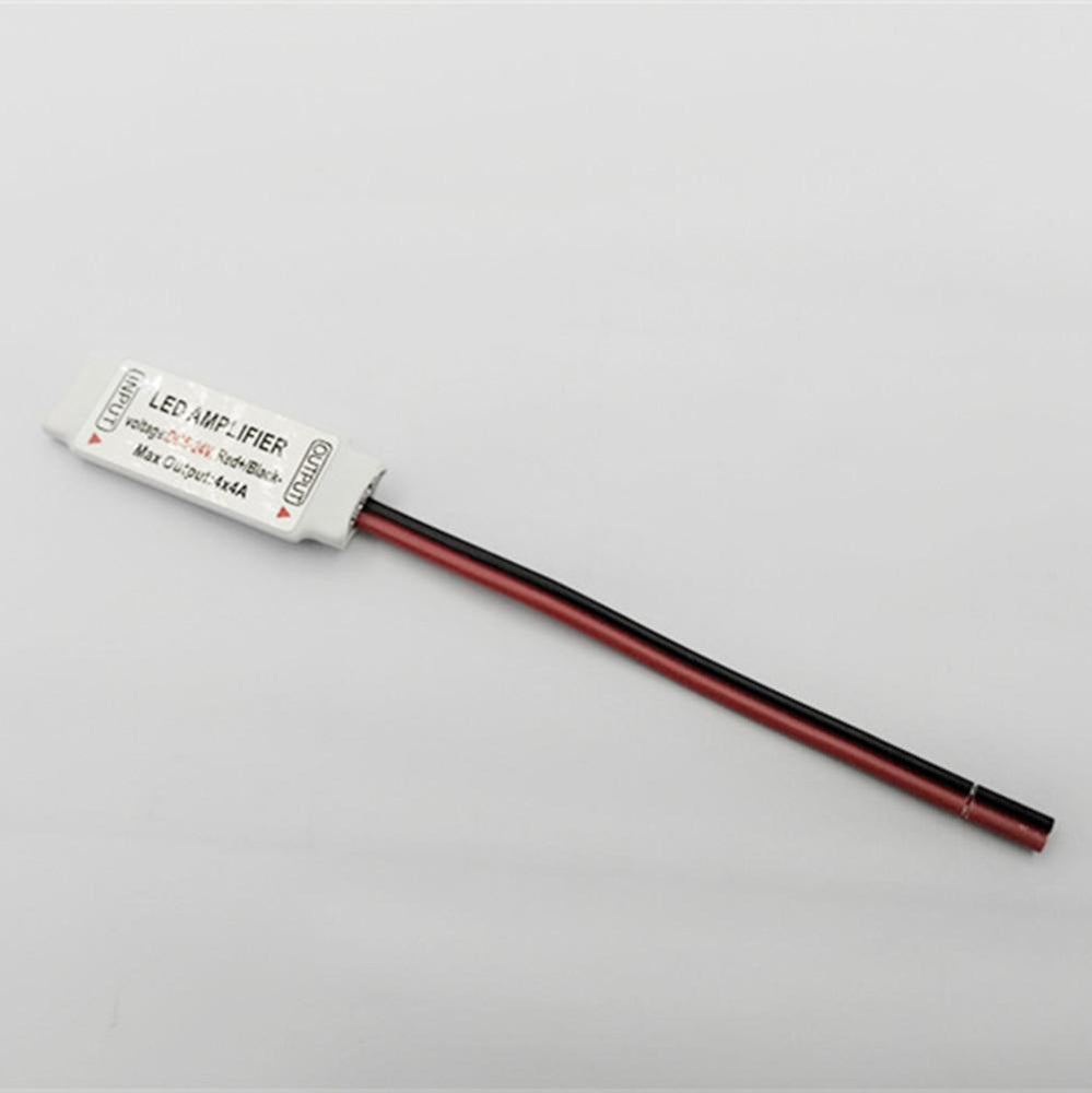 Mini RGBW Amplifier 4 Channel for 12V or 24V RGBW / RGBWW Color LED Flexible Strip Lights - LEDStrips8