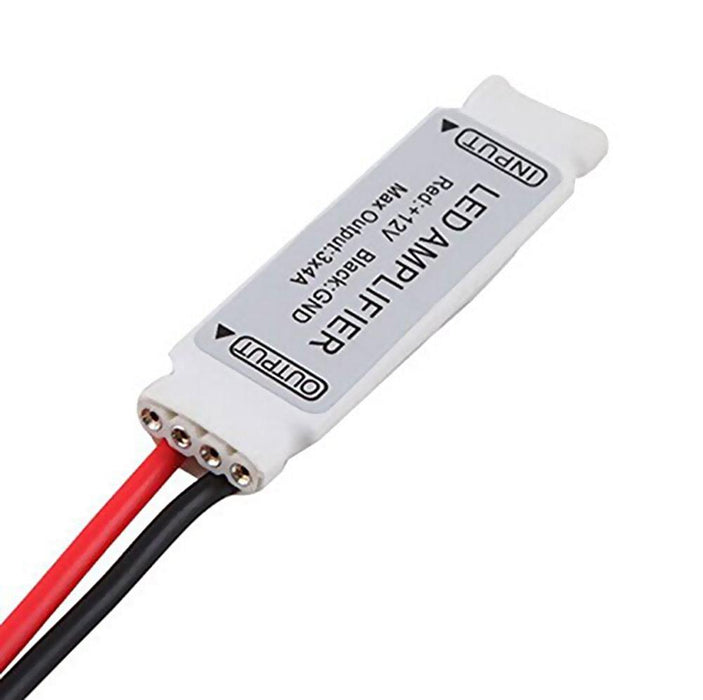 Mini RGB LED Amplifier Controller with for RGB multi-color 5050 3528 LED Flexible Strip Light DC12V 12A 144W RGB 4pin Signal amplifier - LEDStrips8