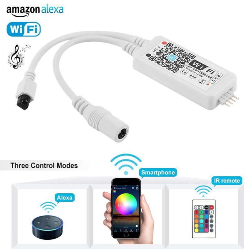 WiFi RGB LED Controller Box Working with Alexa Android IOS System Phon —  LEDStrips8