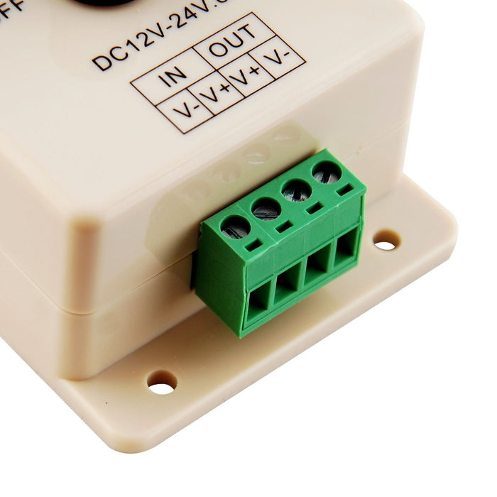 Manual Rotation LED Dimmer 12V-24V DC Switch Wall Mounting - LEDStrips8