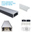 5/10/25/50 Pack Black U04 10x23mm U-Shape Internal Width 20mm LED Aluminum Channel System with Cover, End Caps and Mounting Clips Aluminum Extrusion for LED Strip Light Installations - LEDStrips8