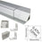 5/10/25/50 Pack Silver V01 16x16mm V-Shape Vertical Angle Cover Internal Width 12mm Corner Mounting LED Aluminum Channel with End Caps and Mounting Clips Aluminum Extrusion - LEDStrips8